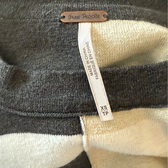 Free People Uptown Striped Crew Neck Sweater - Black and Tan - Picture 8 of 8